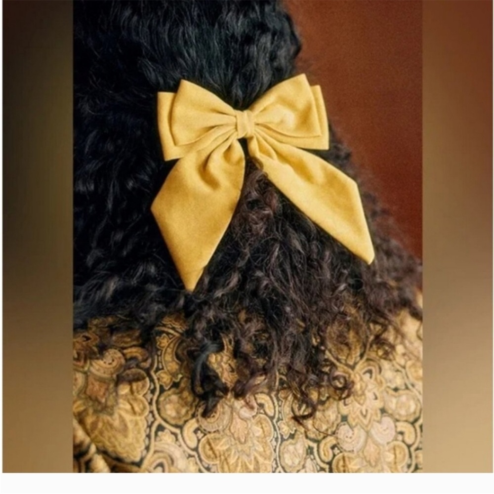 New Sezane Velvet Hair Bow Clip
